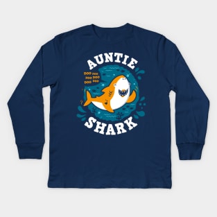 Auntie Shark Kids Long Sleeve T-Shirt